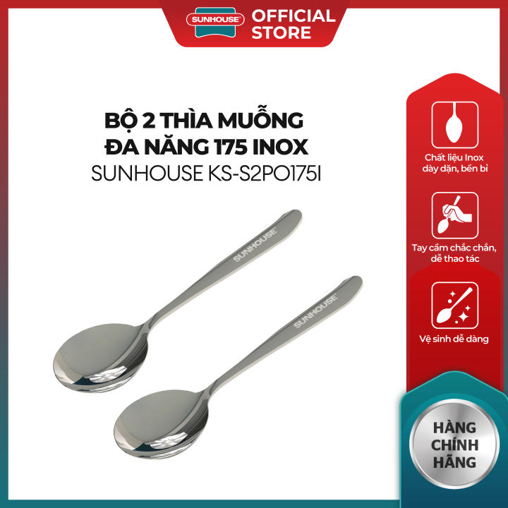 Bộ 2 thìa muỗng đa năng 175 inox…