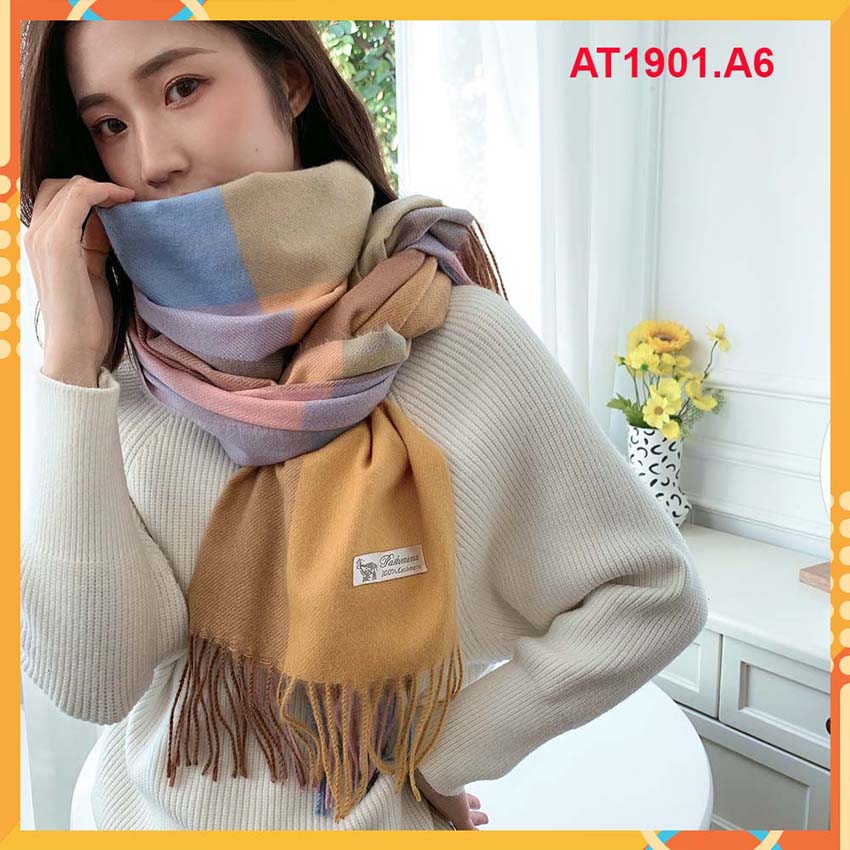 [HCM]Khăn choàng cổ nữ PASHMINA- Khăn choàng nữ cao cấp AT1901
