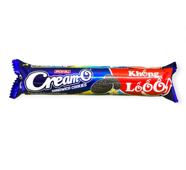 Bánh Quy Cream-O Sôcôla Kem Vani (Cây 125g - Xanh Dương)