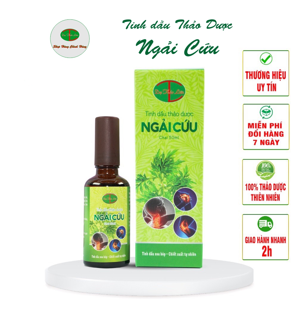 Tinh Dầu Thảo Dược Ngải Cứu Dạ Thảo Liên 50ml -  Xua tan đau nhức xương khớp, đau mỏi vai gáy, tê bì chân tay