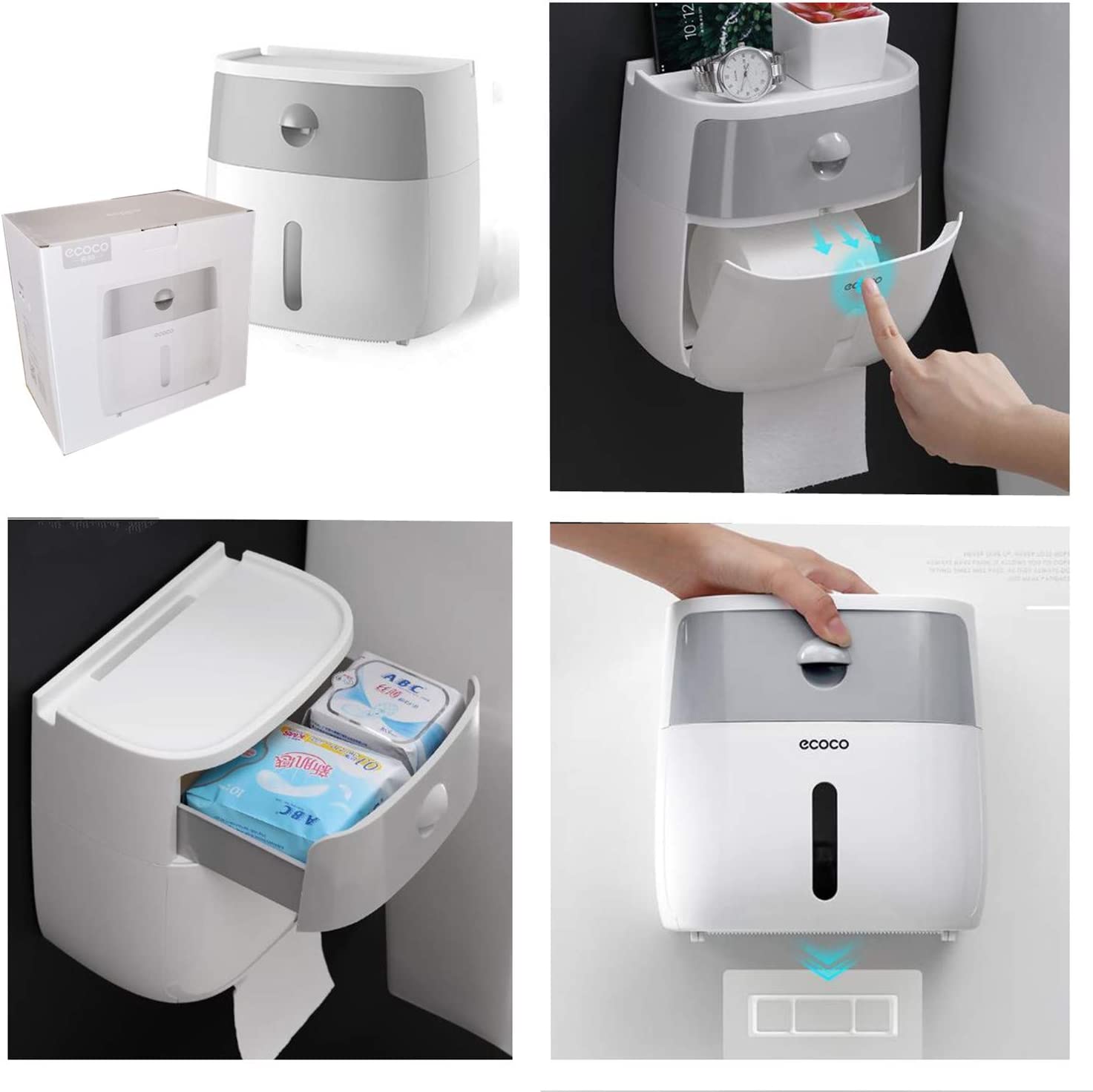 Hộp Đựng Giấy Phòng Vệ Sinh 2 Ngăn Ecoco