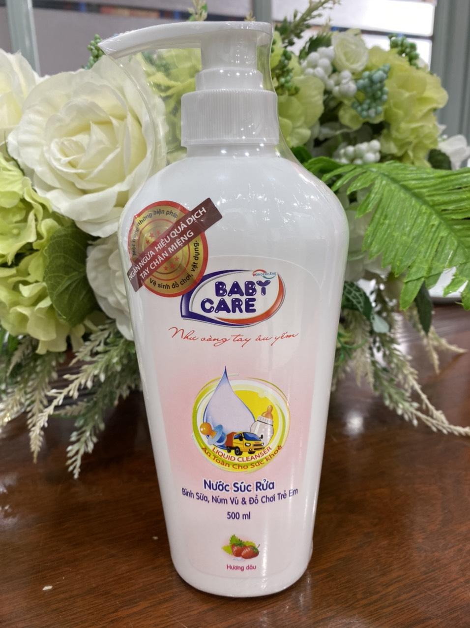 Nước Súc Rửa Bình Sữa Baby Care 500ml (Hương dâu)