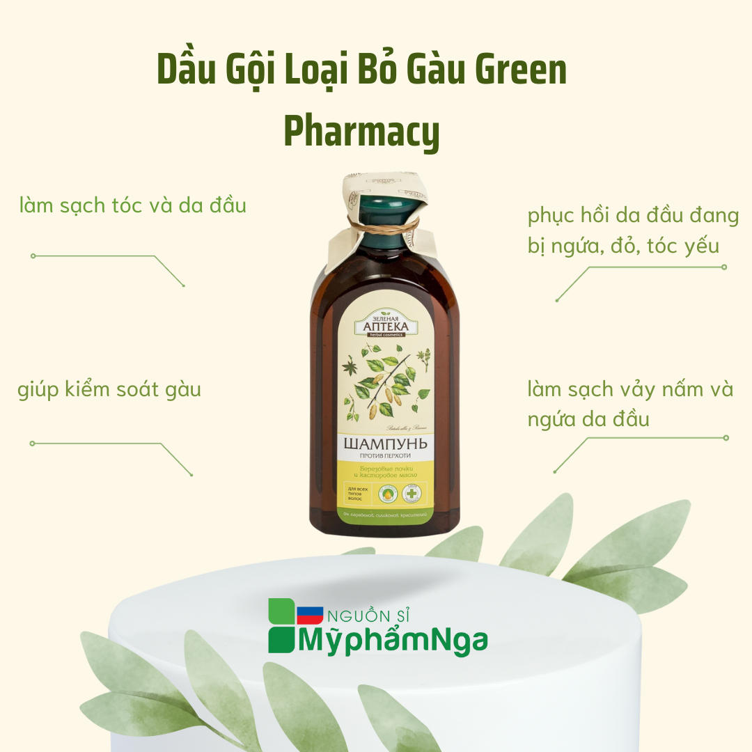 Dầu gội Chống gàu Green Pharmacy Anteka