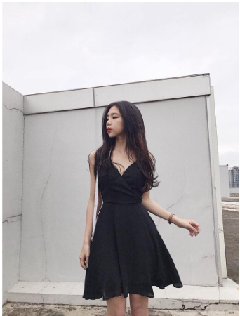 Đầm maxi hai dây đan lưng dáng xòe cực chất