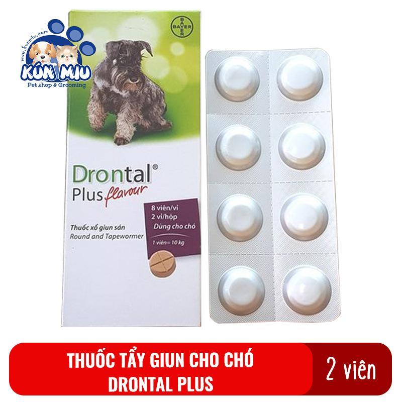 Combo 2 Viên Thuốc Tẩy Giun Sán Cho Chó Drontal Plus Flavour