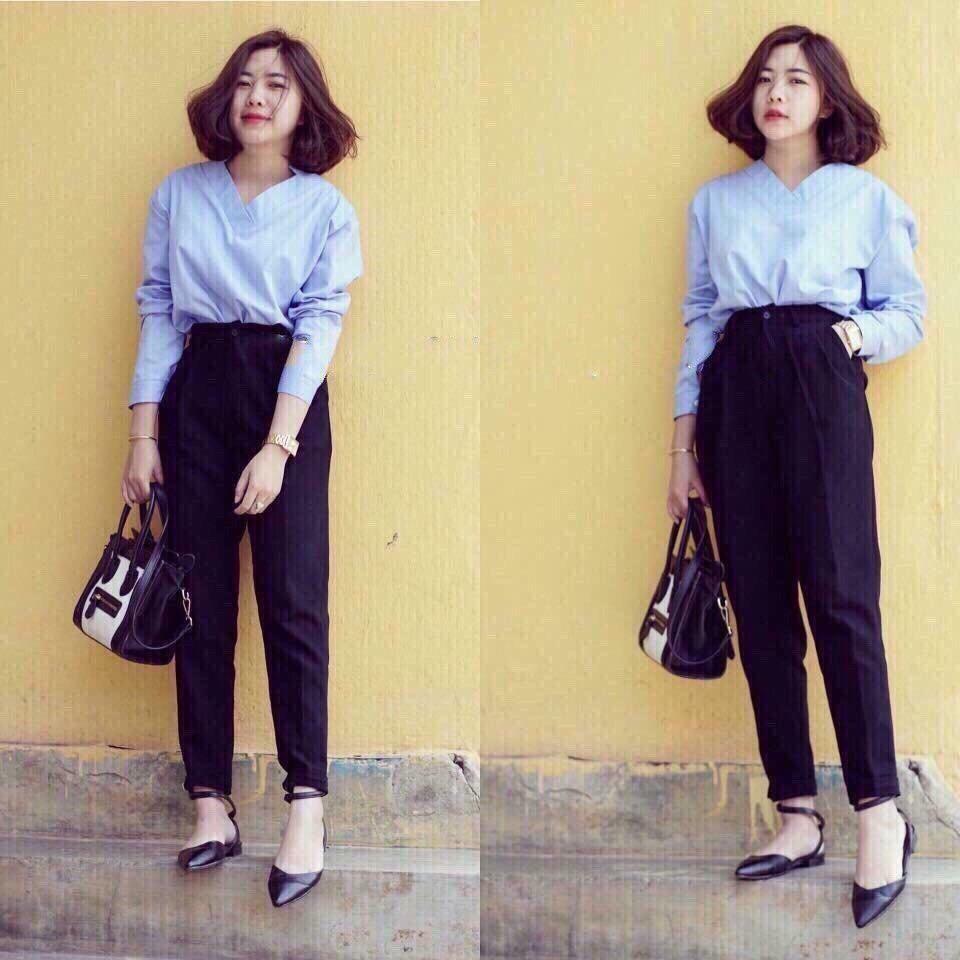 [ GIẢM GIÁ SỐC] QUẦN TÂY BAGGY VẢI TUYẾT MƯA DÀY DẶN NỮ HỌC SINH CÔNG SỞ TU