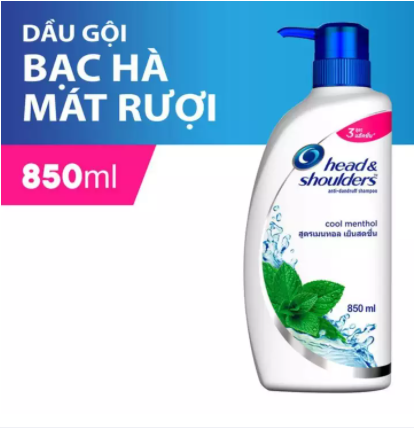 Dầu Gội Head & Shoulder cool menthol bạc hà mát rượi 850ml