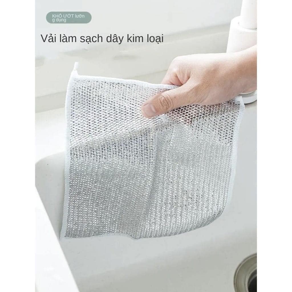 Combo set 5 miếng lưới, khăn lưới rửa bát chuyên dụng, đa năng