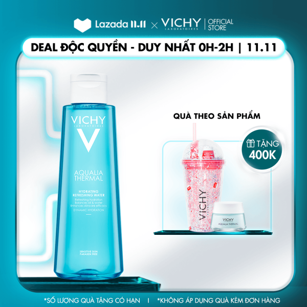 Nước dưỡng da làm mát và giữ ẩm dành cho da hỗn hợp và da dầu Vichy Aqualia Thermal Hydrating 200ml