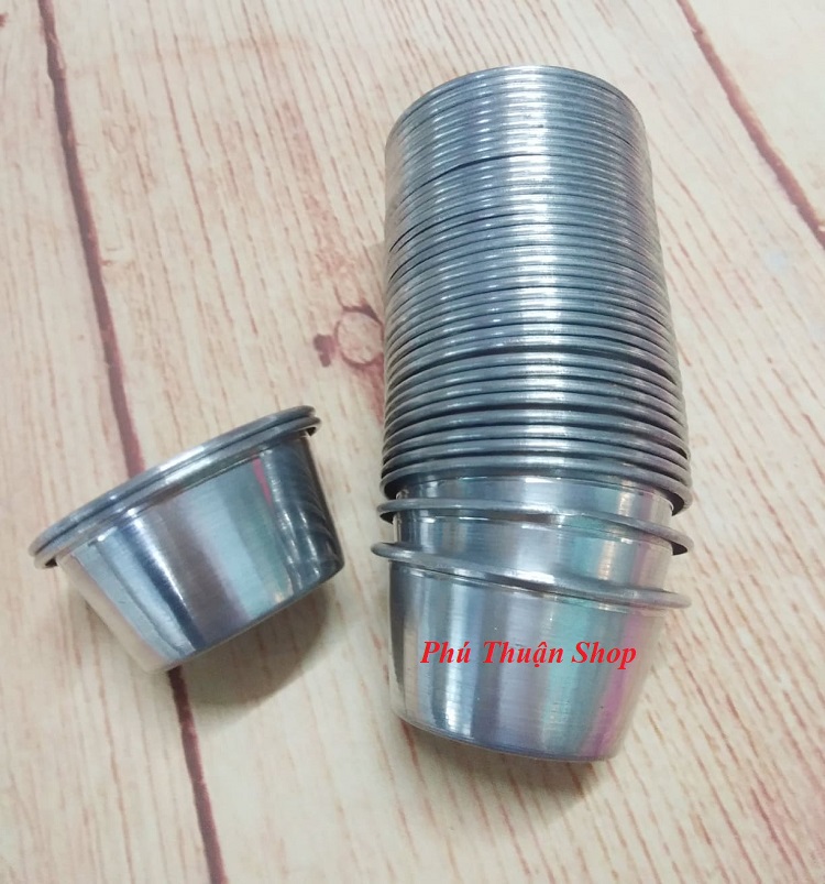 COMBO 20 KHUÔN CUPCAKE NHÔM SỐ 2, MIỆNG 6.5 CM X ĐÁY 4.5 CM X CAO 3.5 CM