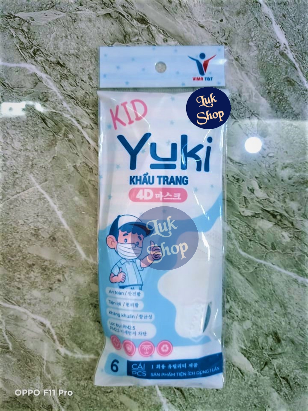 [HCM]Khẩu Trang Kháng Khuẩn 4D Yoki Cho Trẻ Em (6 cái/túi) (từ 4 tuổi trở lên)