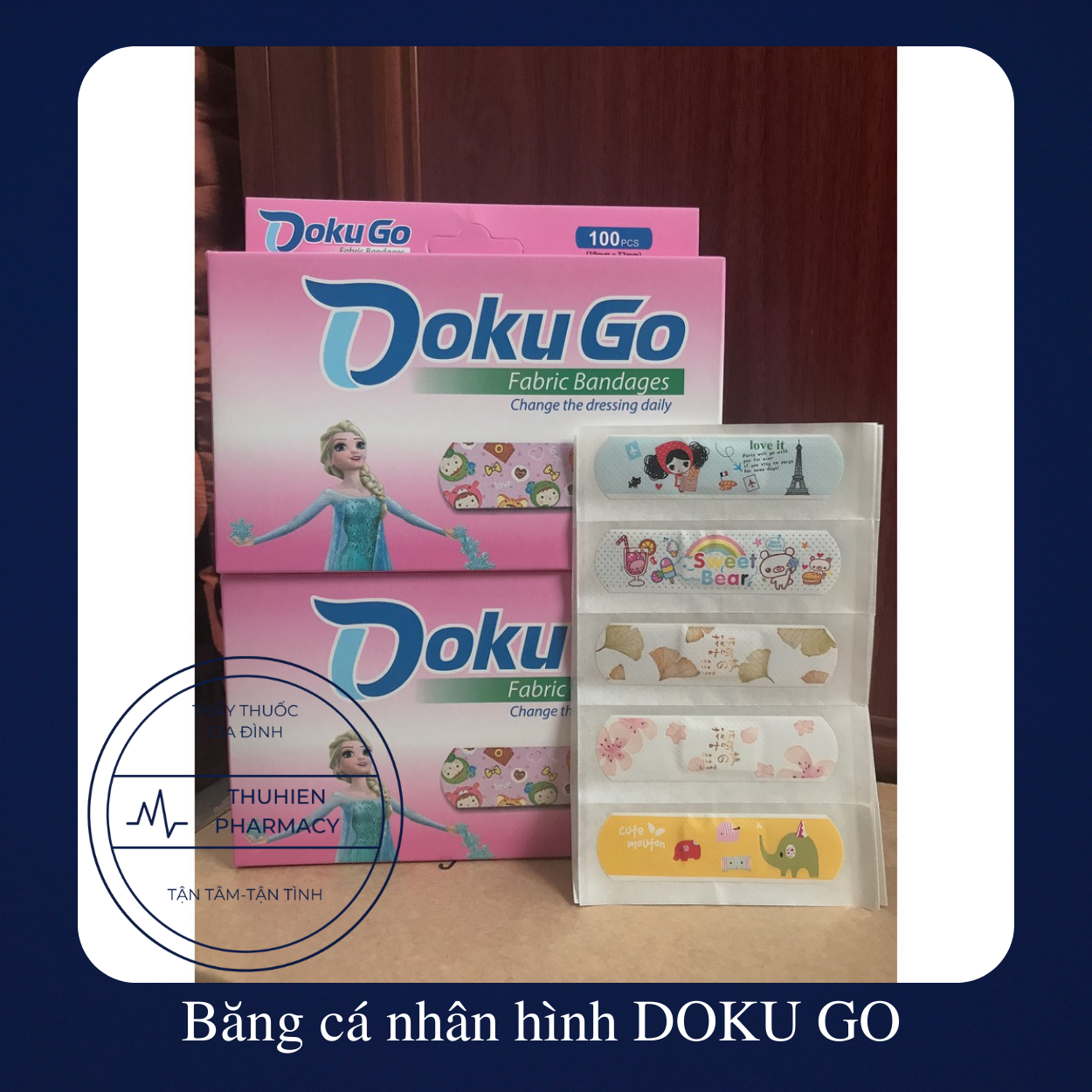 Băng dán cá nhân, urgo hình dễ thương Dokugo 100 miếng