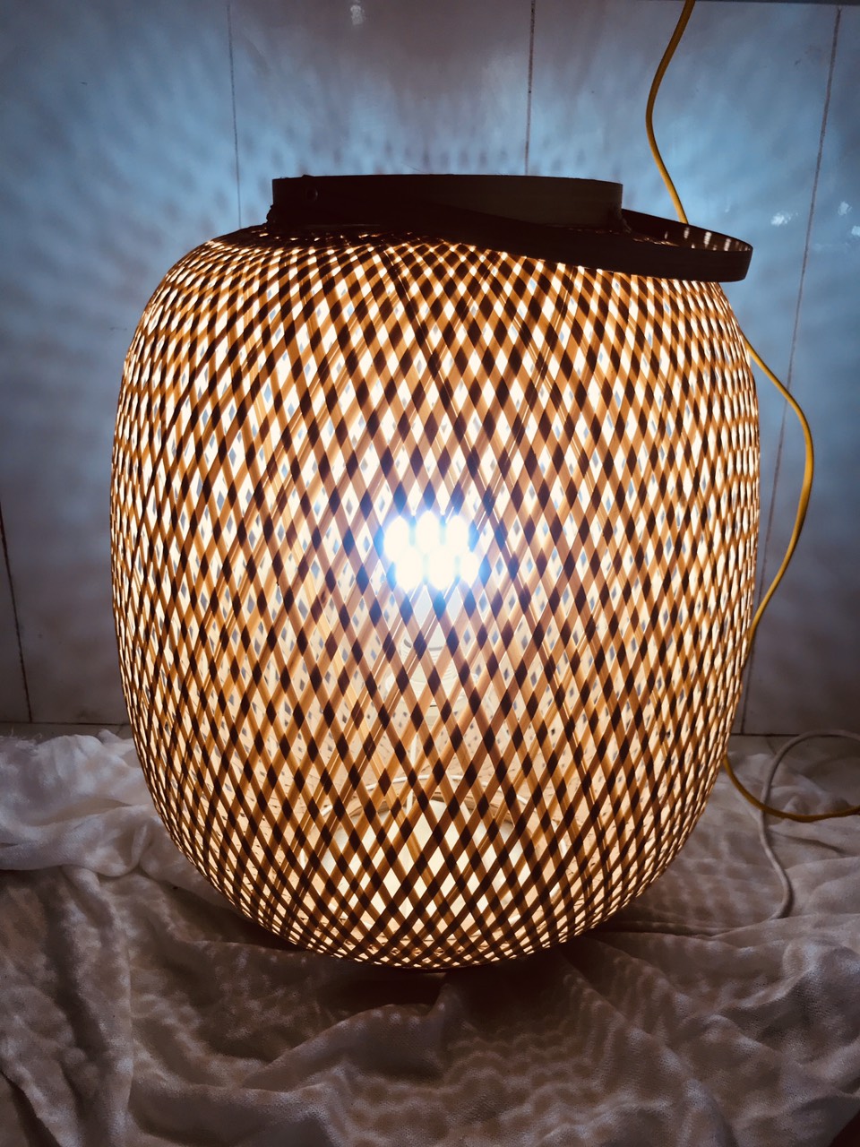 Đèn tre để sàn siêu xinh xắn phong cách Boho, vintage