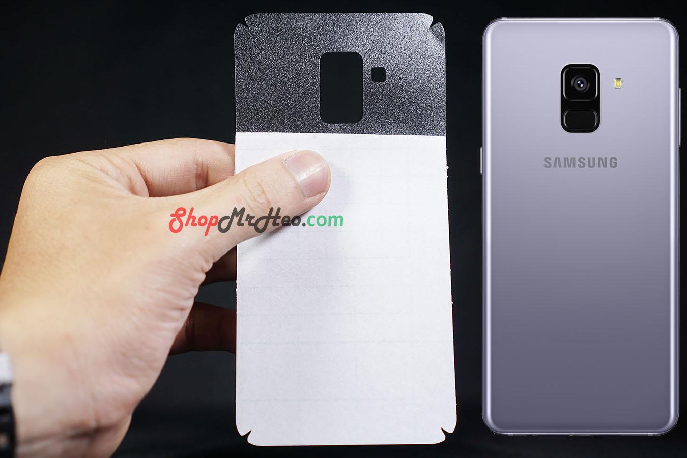 [HCM]Bộ 3 Skin Dán Mặt Sau Lưng Vân 3D Samsung A8 2018
