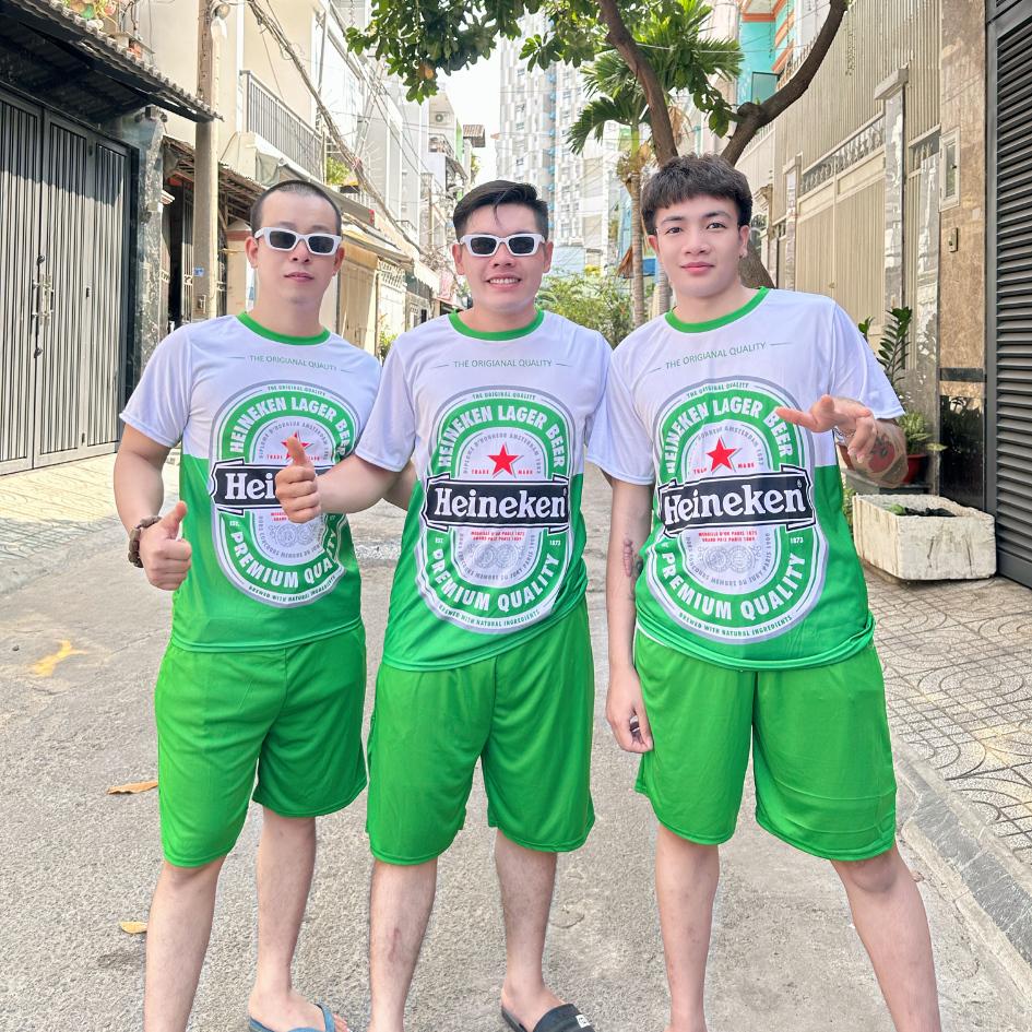 [XẢ KHO GIA RẺ] Đồ Bộ Thể Thao Nam Set Bộ Quần Áo Thể Thao Nam Mùa hè Co Dãn IN HẠO TIẾT BIA HEINEKEN XANH Màu đen- trắng/đồ bộ thể thao/bộ thể thao/đồ bộ mặc nhà/đồ bộ/đồ bộ đẹp/đồ bộ kiểu/đồ bộ thể thao - G9_SHOP