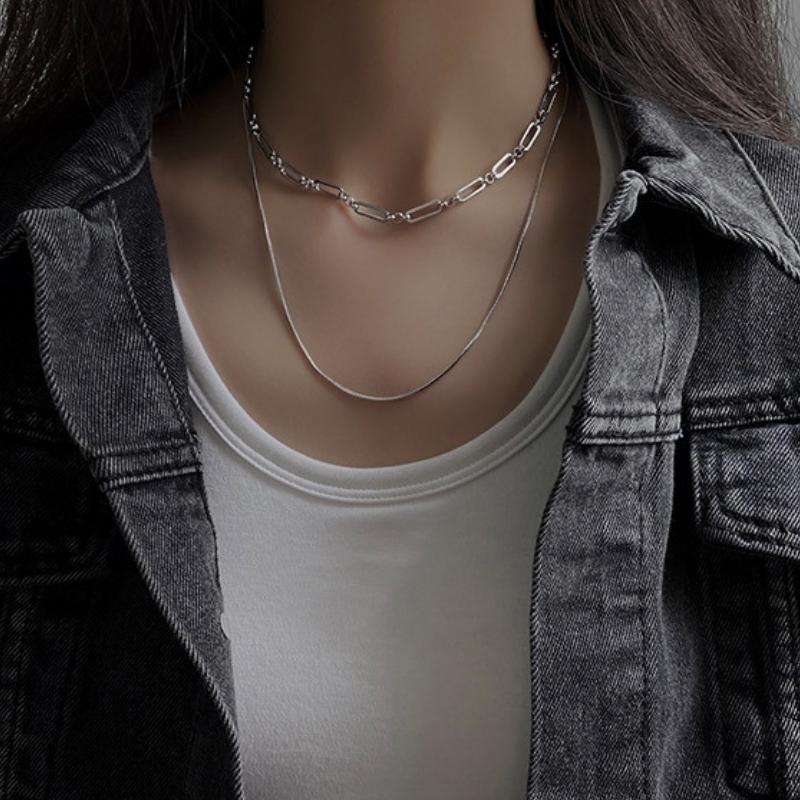 [KHÔNG ĐEN GỈ] Vòng cổ Titan Unisex 2 dây cá tính Mely CT11