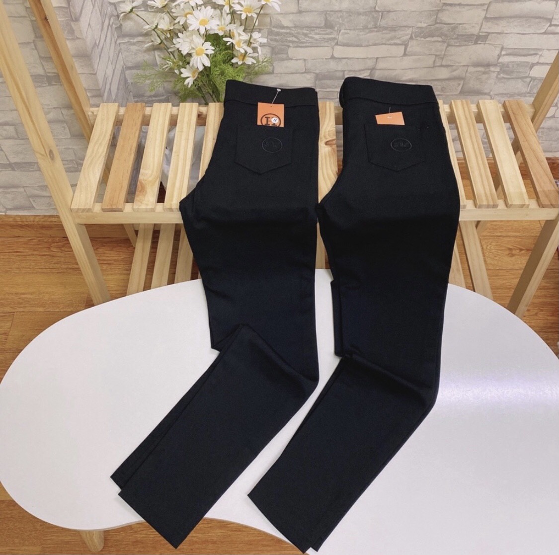 Quần Legging 2 Khuy Lưng Cao Chất Umi Dày Dặn Siêu Co Giãn