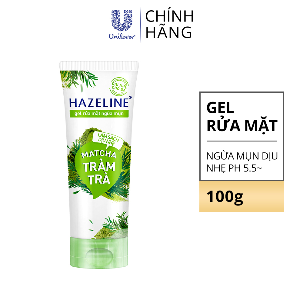 Sữa rửa mặt hazeline macha ngừa mụn -100g