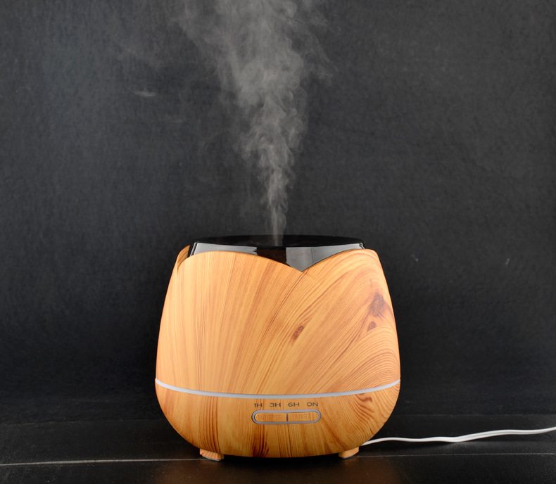 Máy xông tinh dầu vân gỗ AROMA-500ML
