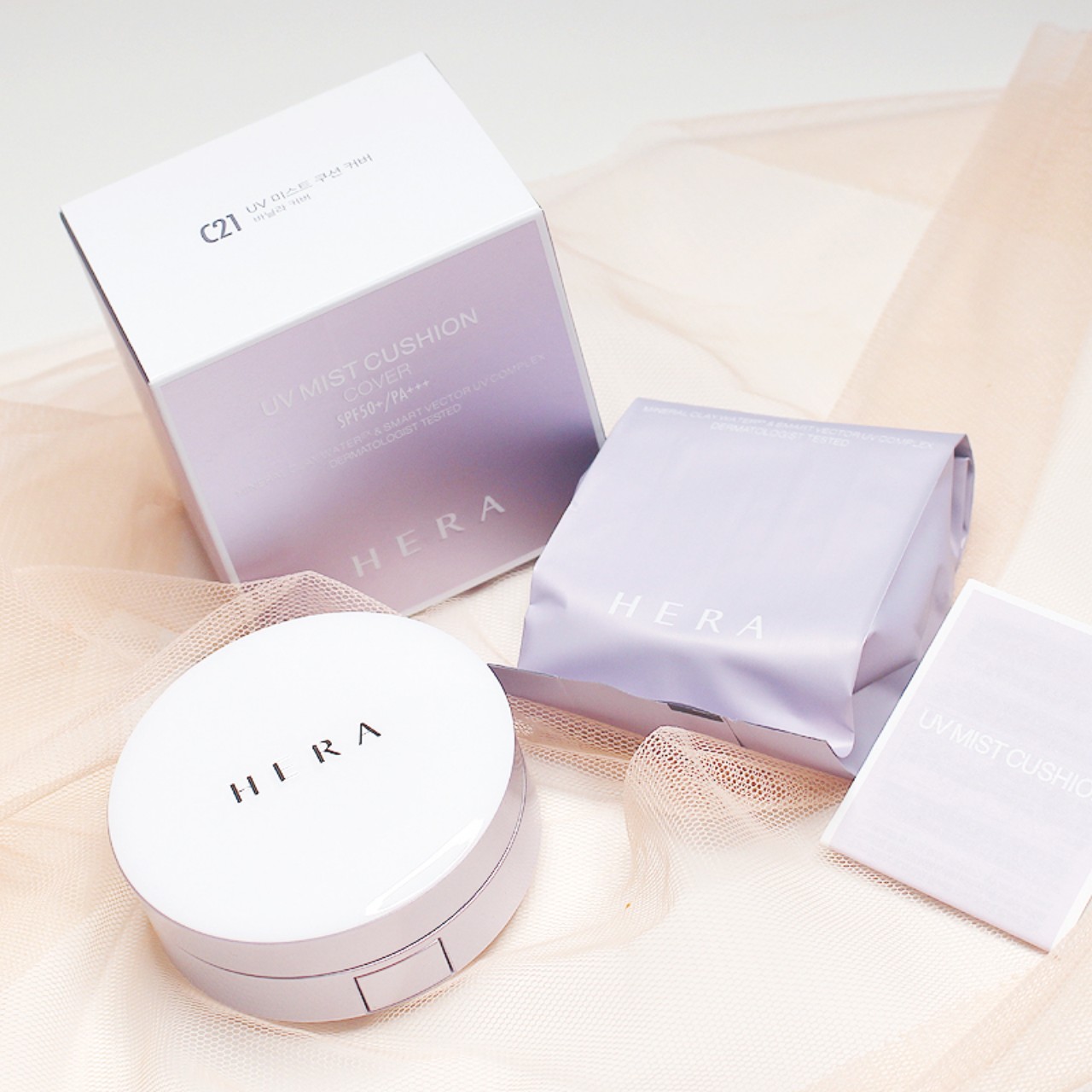 Phấn Nước Hera Cushion UV Che Khuyết Điểm Kèm Lõi Sơ Cua