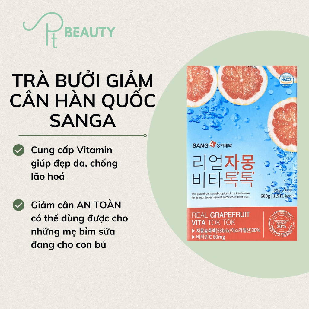 Trà bưởi giảm cân hàn quốc sanga - lẻ 1 gói