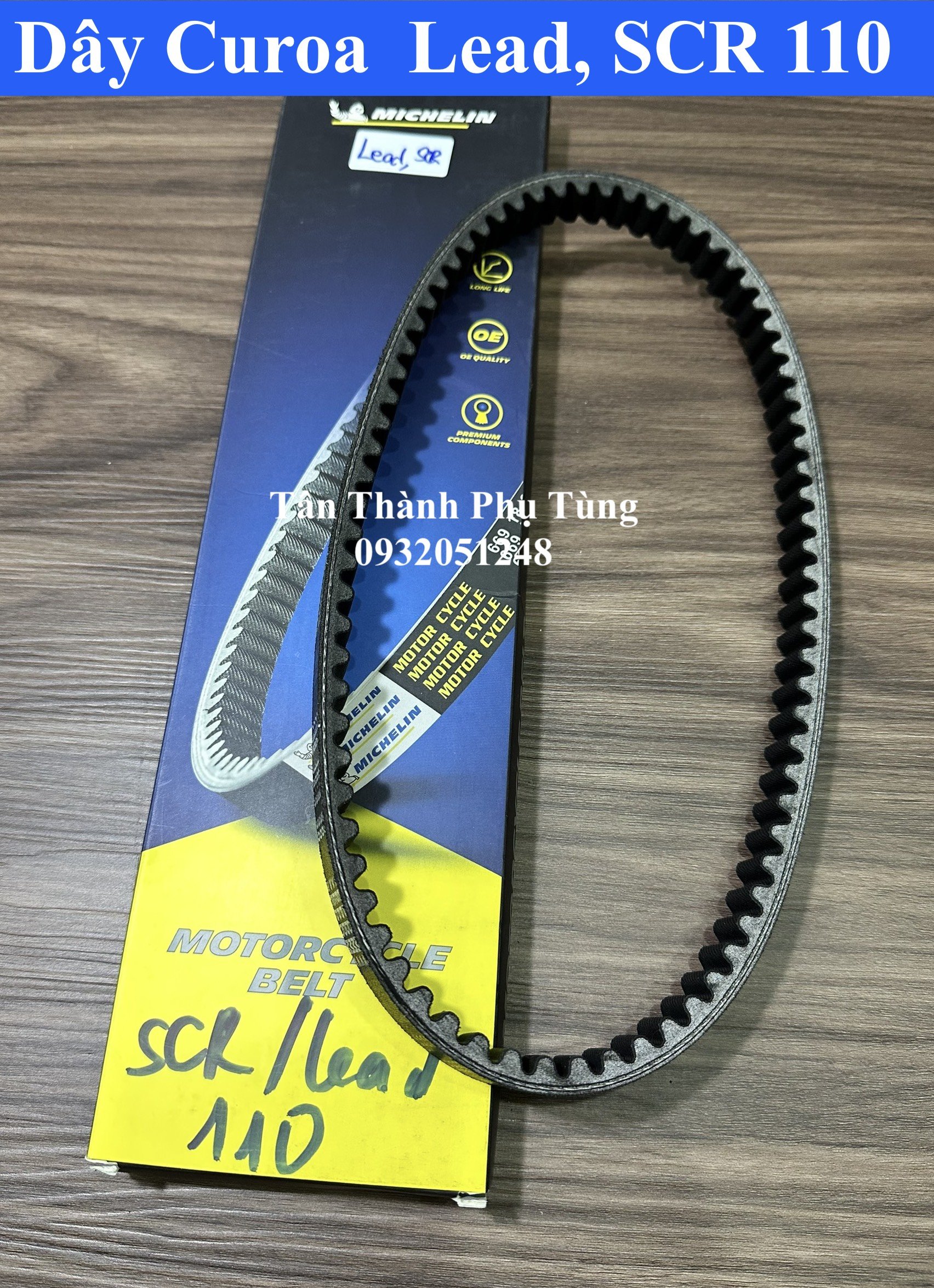 Dây curoa lead, scr 110 michelin chính hãng