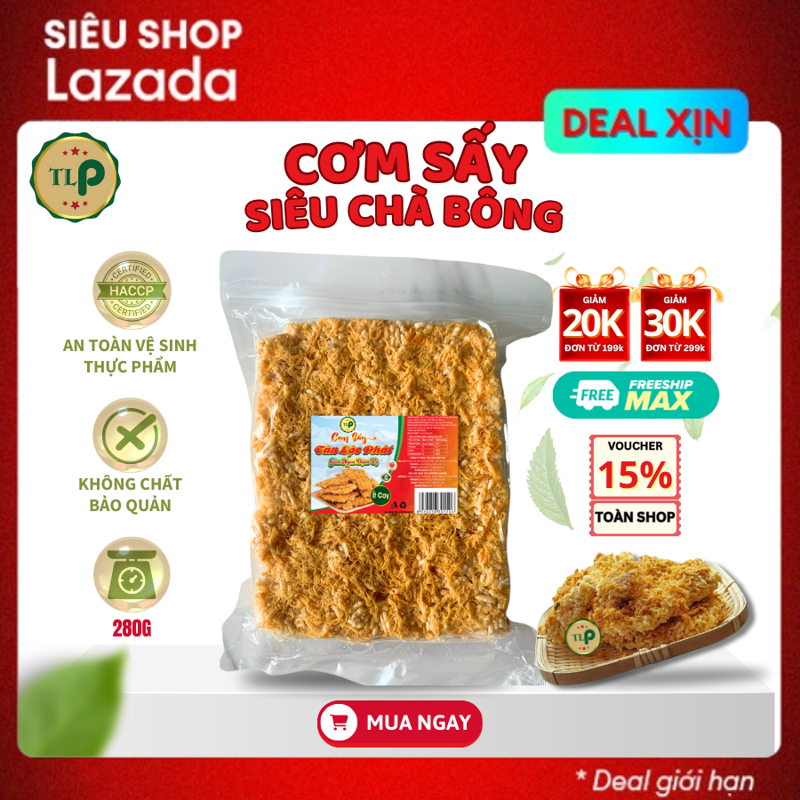 Cơm sấy siêu chà bông tân lộc phát - bịch 280g