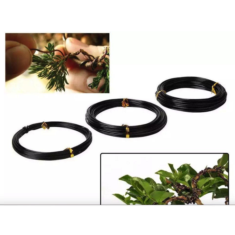 500G Dây nhôm uốn cây cảnh , cây bonsai cao cấp , dây màu đen mềm dể uốn , đầy đủ kích thước