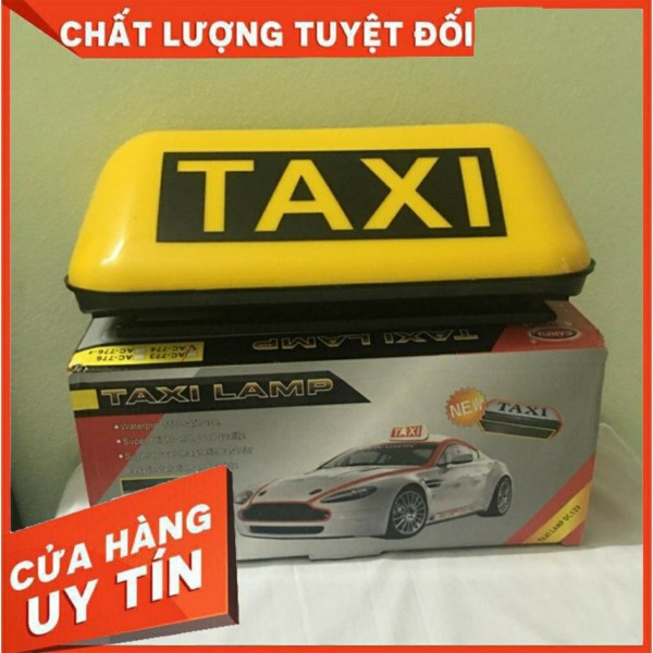 mào taxi - có đèn - đế nam châm (màu vàng) loại to 35cm