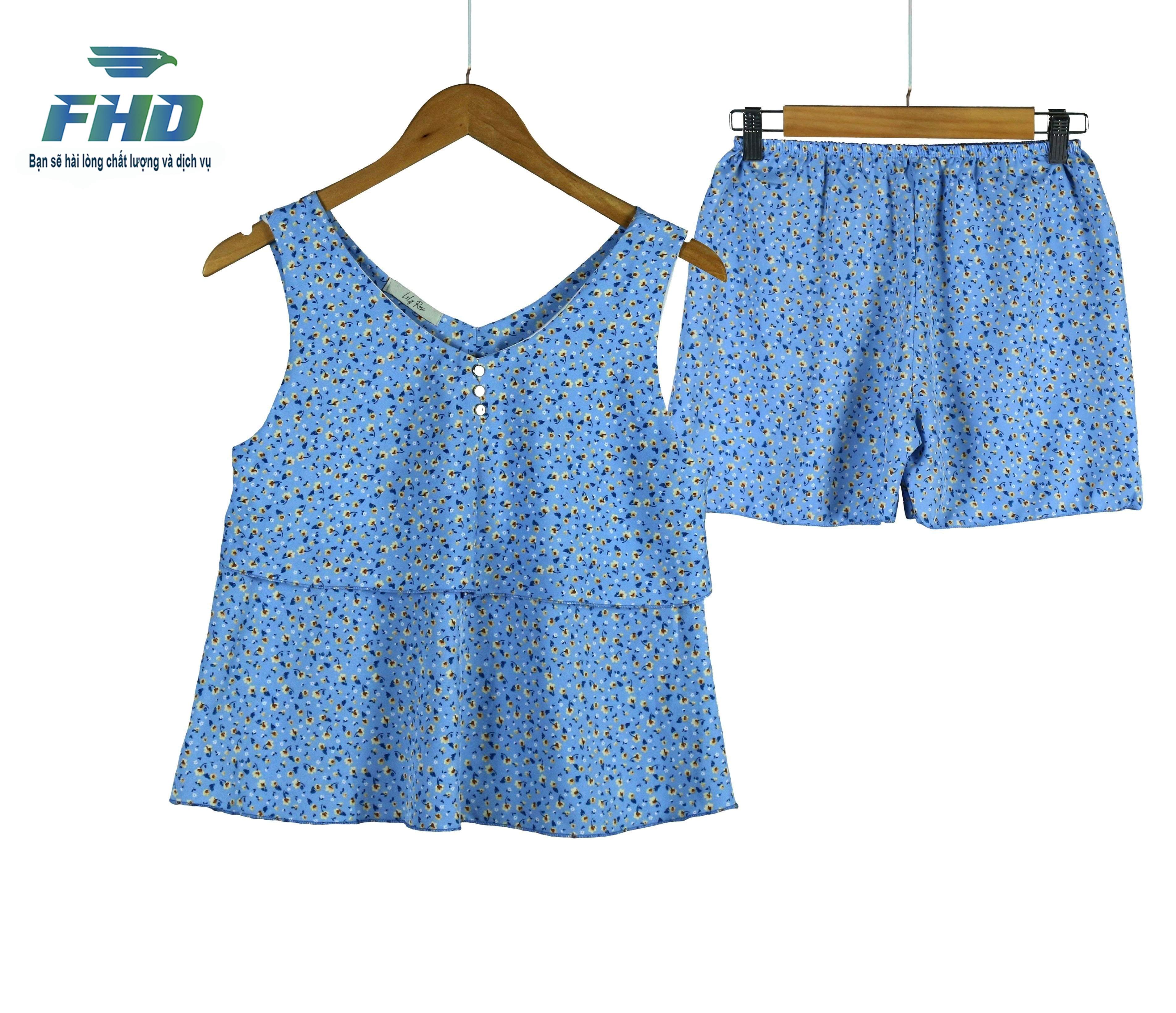 Đồ bộ đùi nữ mặc nhà chất liệu lụa thoáng mát trẻ trung freesize FHD_ĐB01_1