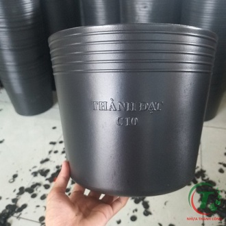 Chậu nhựa mềm đen thành đạt nhiều size ( bộ 10 chậu ) - chautrongcay