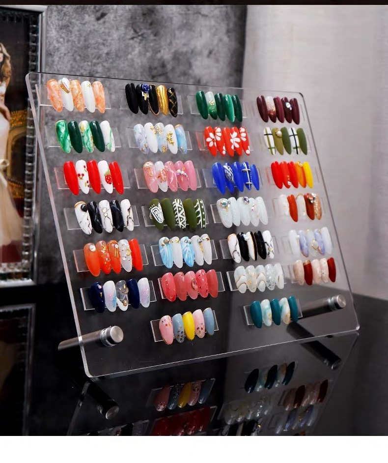 Khung Mica Trưng Bày Mẫu Móng, Bảng Bày Móng Nail