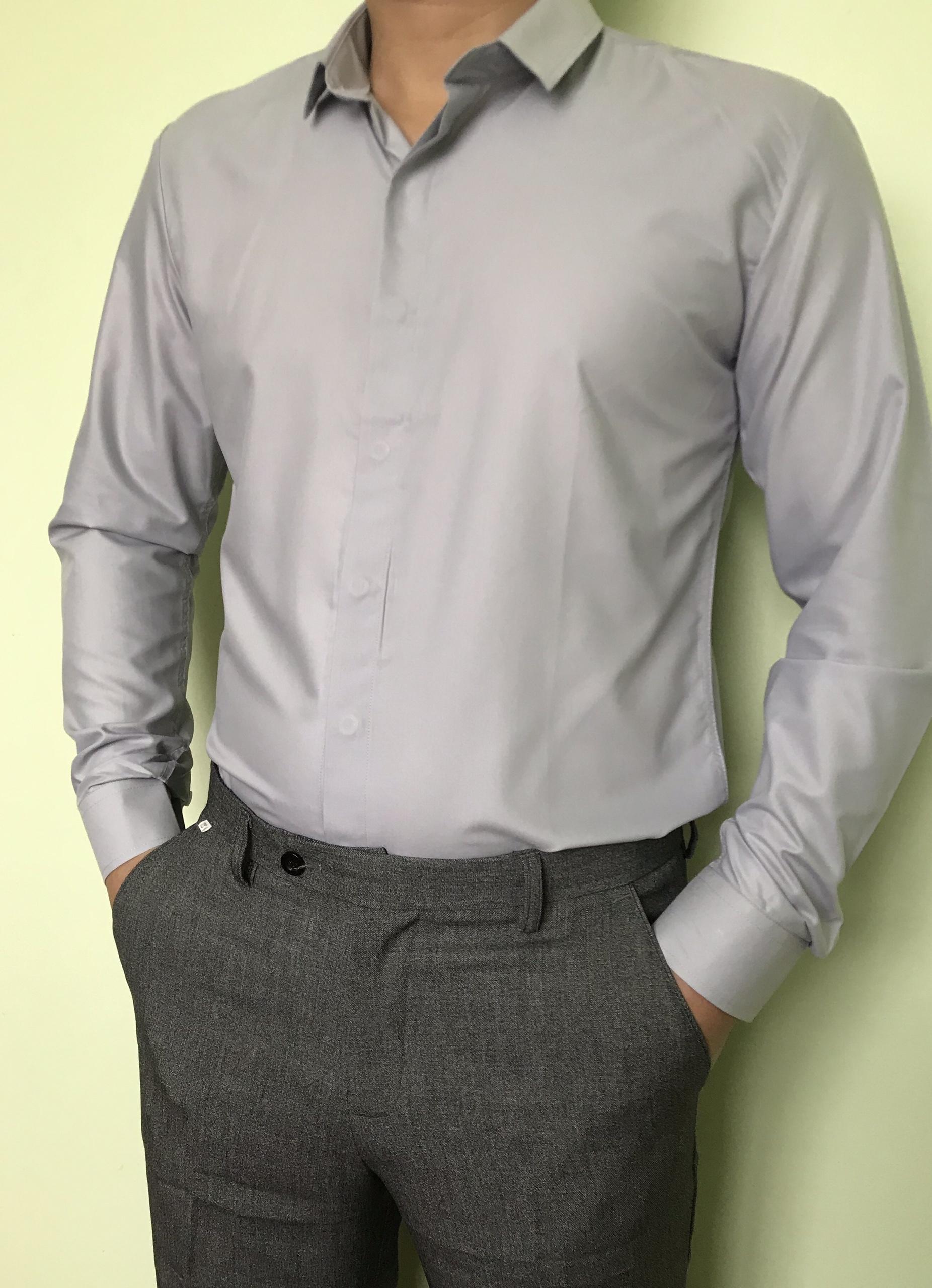Áo sơ mi nam Nẹp che cúc SM02