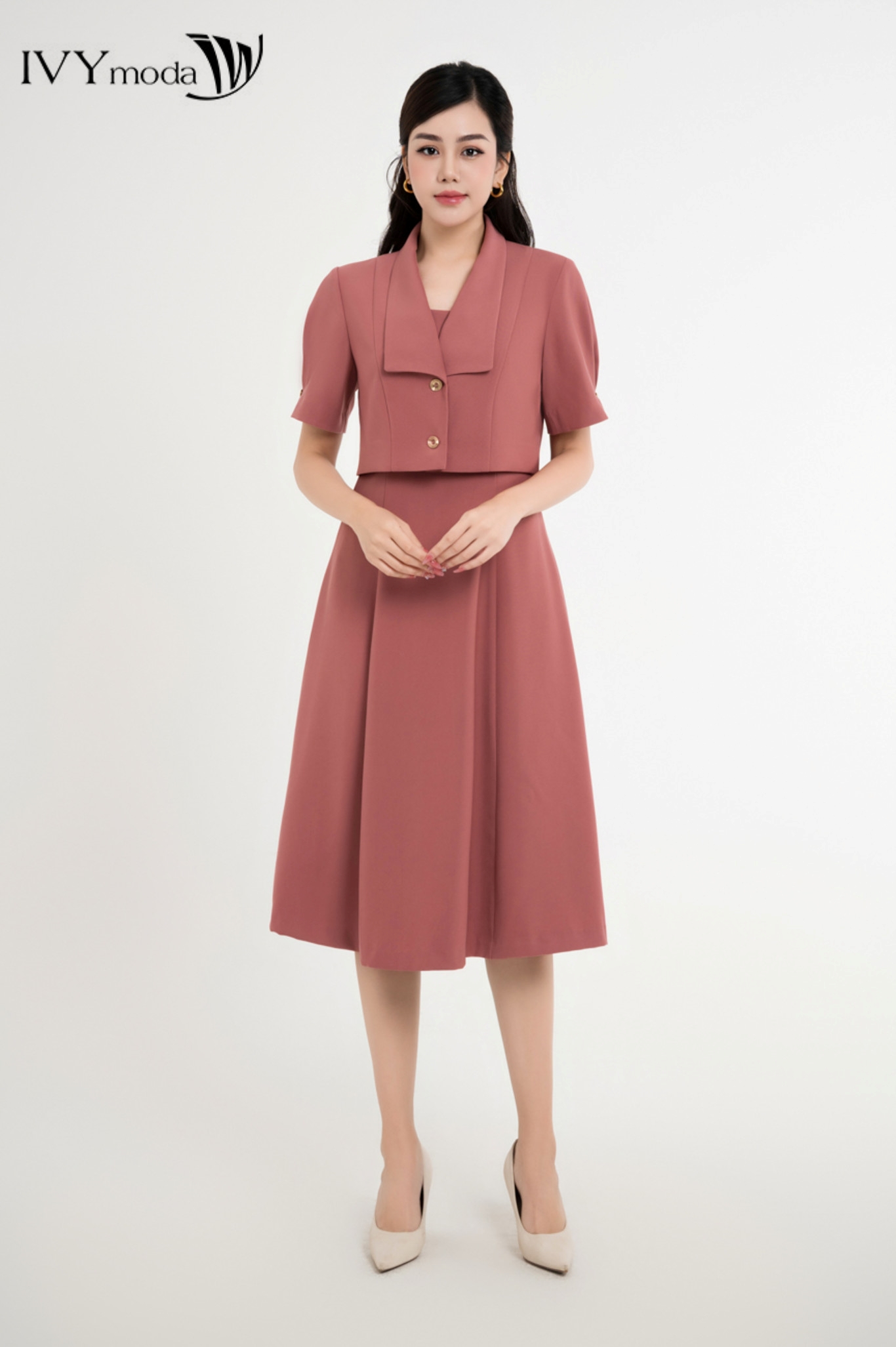 Đầm 2 dây bản to IVY moda MS 41M8263