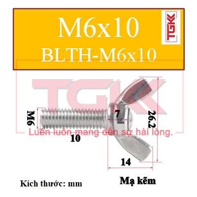 Bulong tai hồng mạ kẽm M6