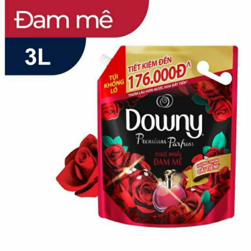 Nước xả vải downy hương đam mê ( túi 3 lít)