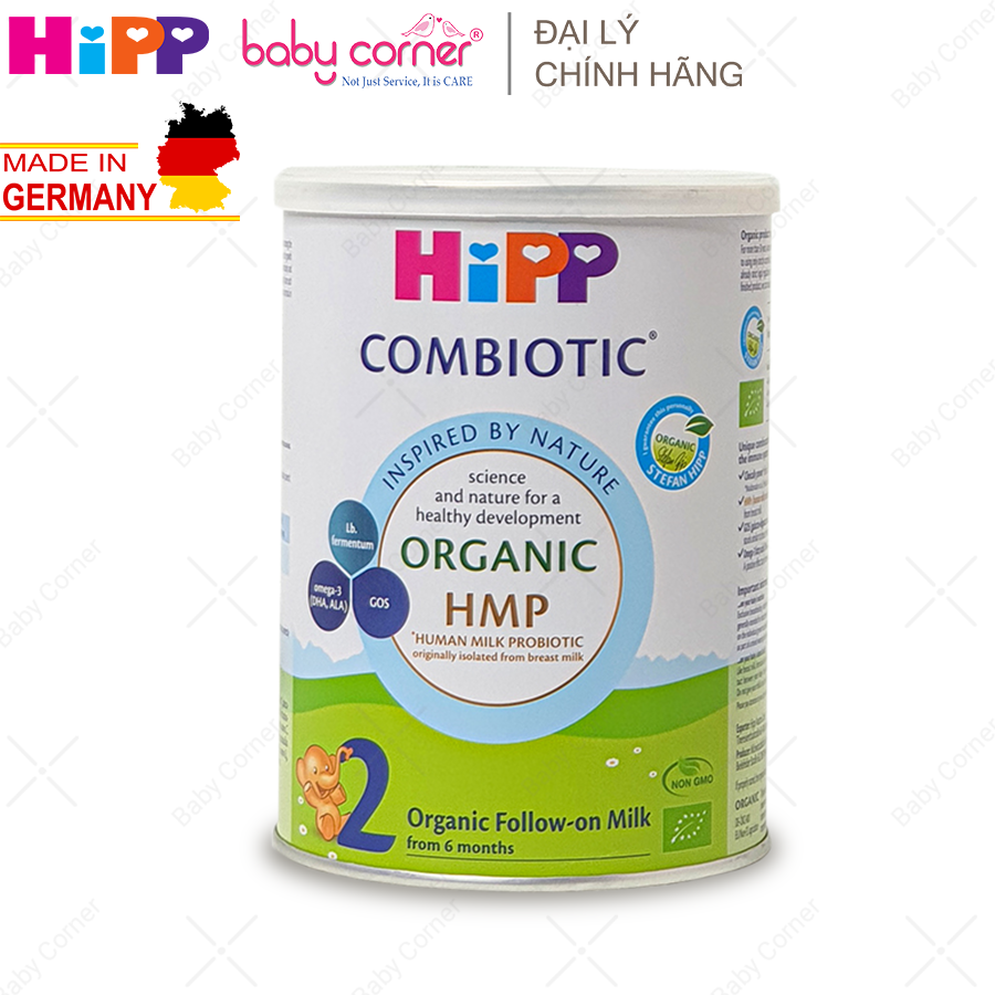 [HCM][HSD: 2024 - 2025] Sữa Bột Công Thức HIPP ORGANIC COMBIOTIC Số 2 (cho bé từ 6-12 tháng) lon 350g/ 800g