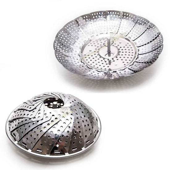 [HCM]VỈ HẤP CÁCH THỦY INOX GẤP GỌN TIỆN DỤNG - DỤNG CỤ HẤP