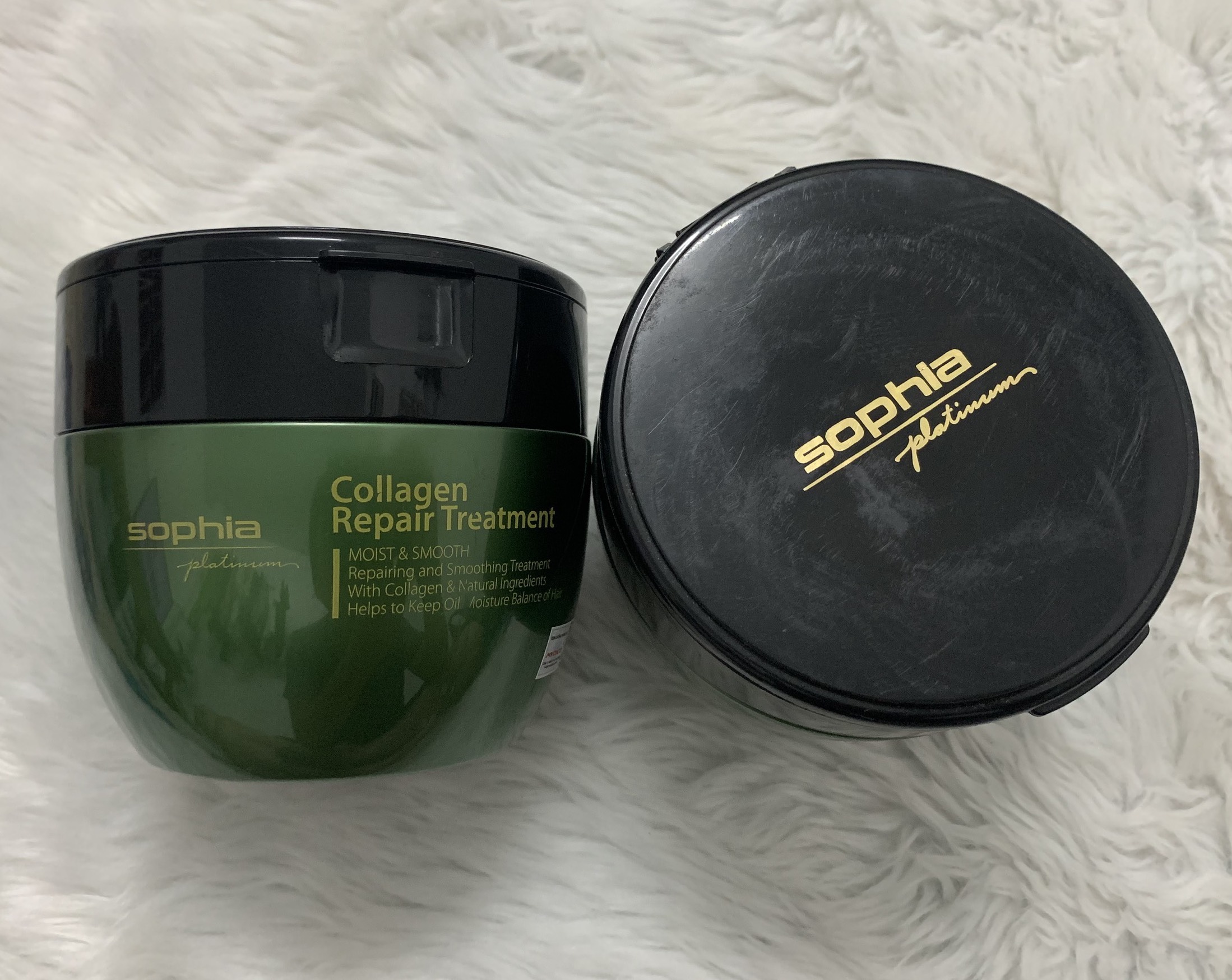 Kem Hấp Dầu Phục Hồi Tóc Sophia Platium Collagen Hair Repair Treatment Hàn Quốc 500ml