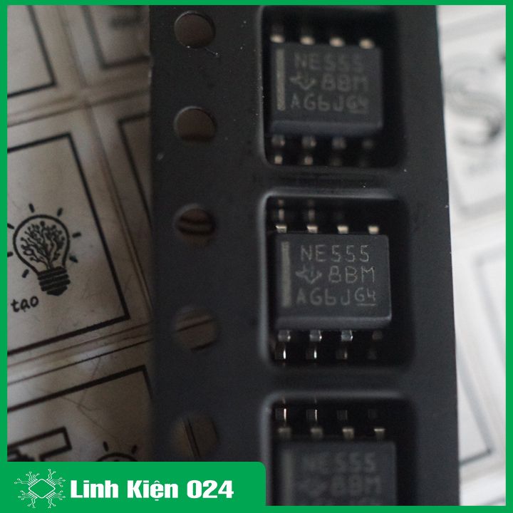 Bộ 2 ic NE555 SOP-8 chân dán 8 chân