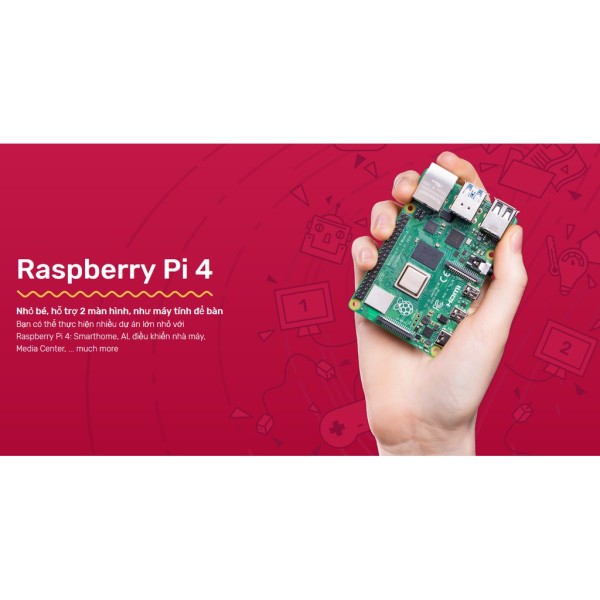 Bảng giá [HCM]Máy Tính Raspberry Pi 4 2GB/4GB/8GB Made In UK Bảo Hành 1 đổi 1 Phong Vũ
