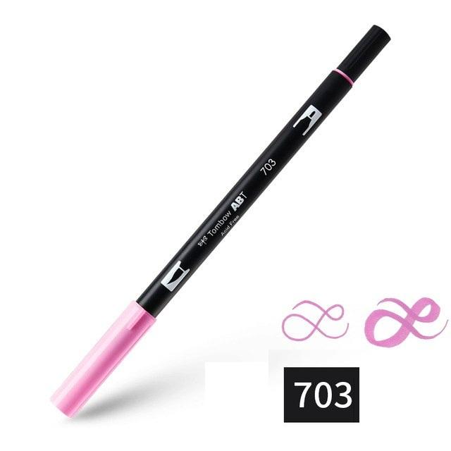 Bút cọ Tombow Dual brush tone Red-Pink