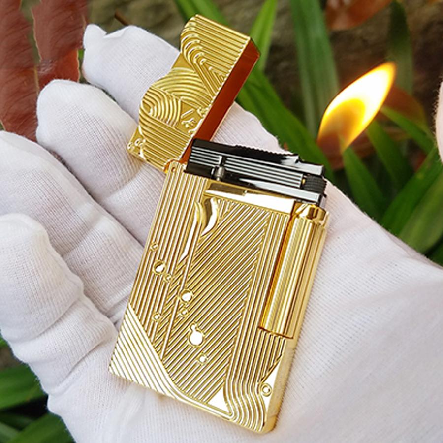 Bật Lửa Gas Đá , Hộp Quẹt Bật Lửa D.. upont Kiểu Dáng Độc Lạ D201 Cao Cấp (KHÔNG CHỨA XĂNG GAS)