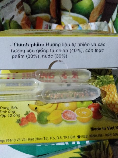 {HÔP 10 ỐNG }TINH DẦU CHUỐI LỆ HƯƠNG LOẠI 1