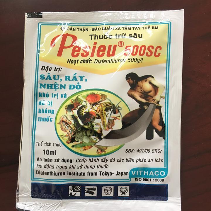 Chế phẩm Pesieu 500SC gói 10ml trừ sâu, rầy, nhện đỏ