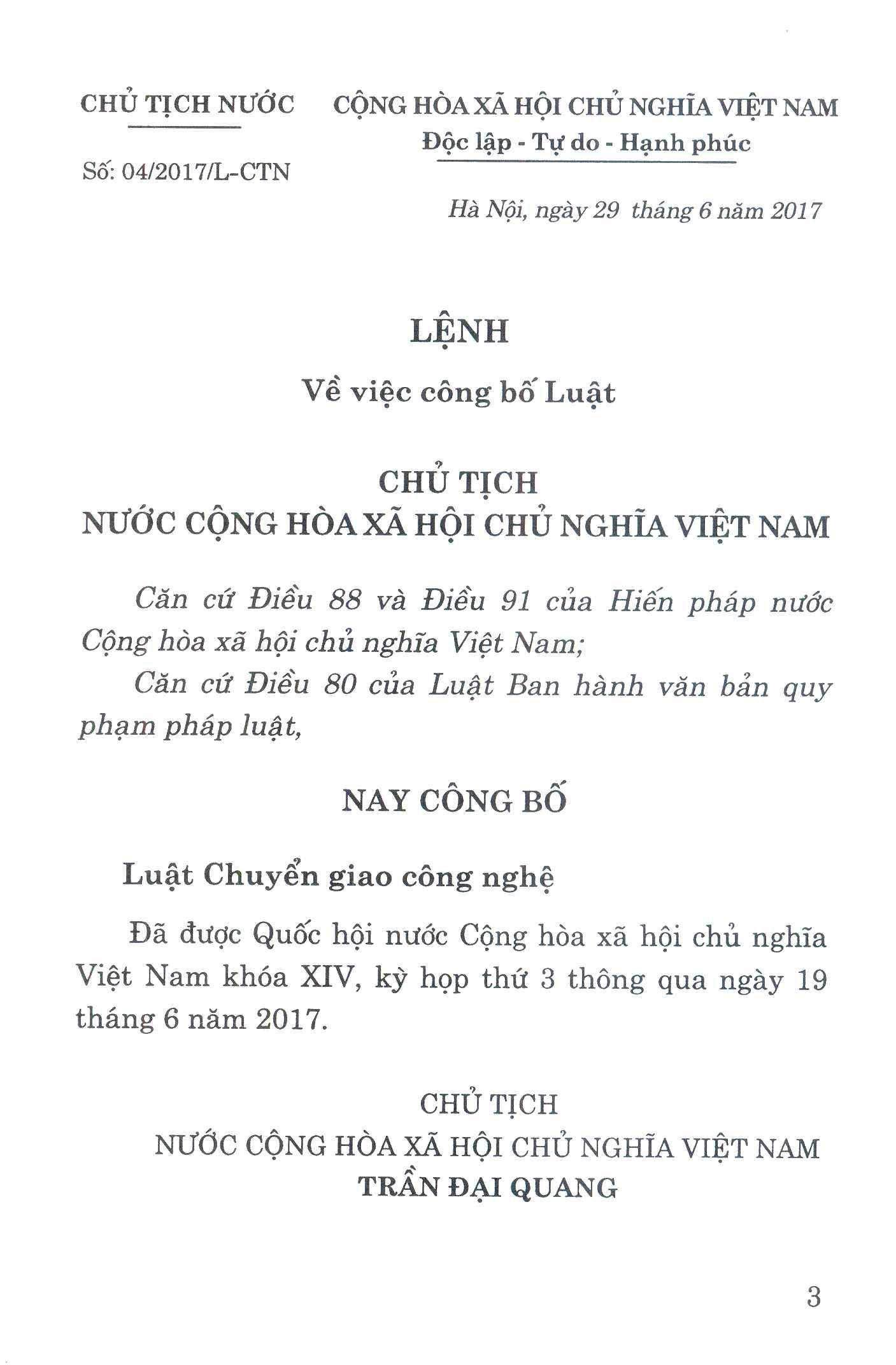 Luật Chuyển Giao Công Nghệ - Nhiều Tác Giả