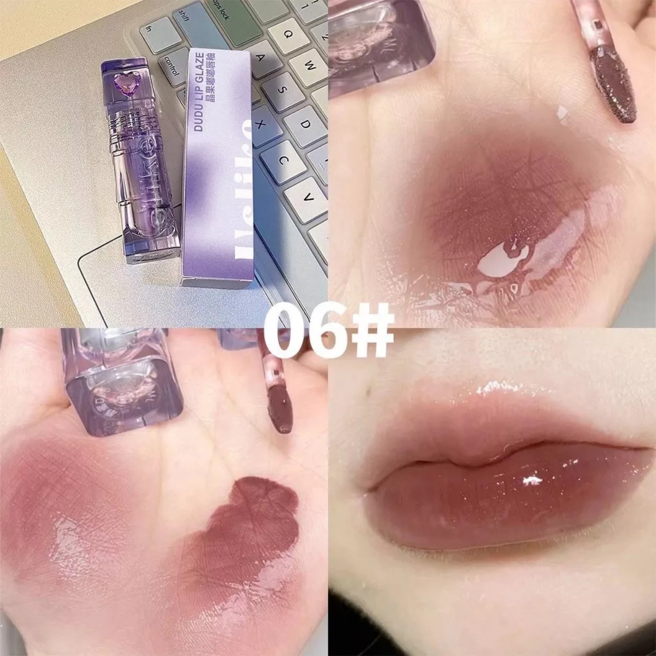 SON KEM TINT DUDU LIP GLAZE VỎ TÍM