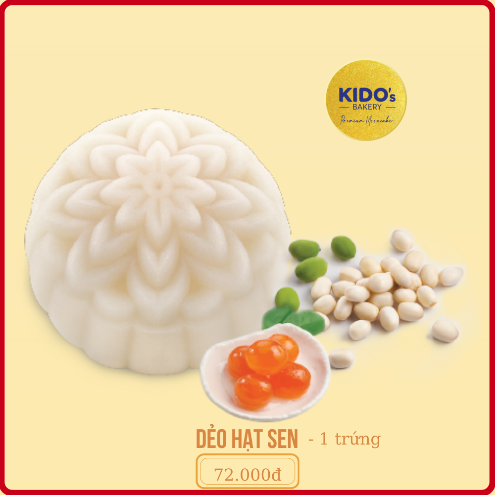 [GIAO 2H HCM]  Bánh Trung Thu KIDO Hộp  Thu Thịnh Vượng Đỏ ( hộp 4 bánh 180g)