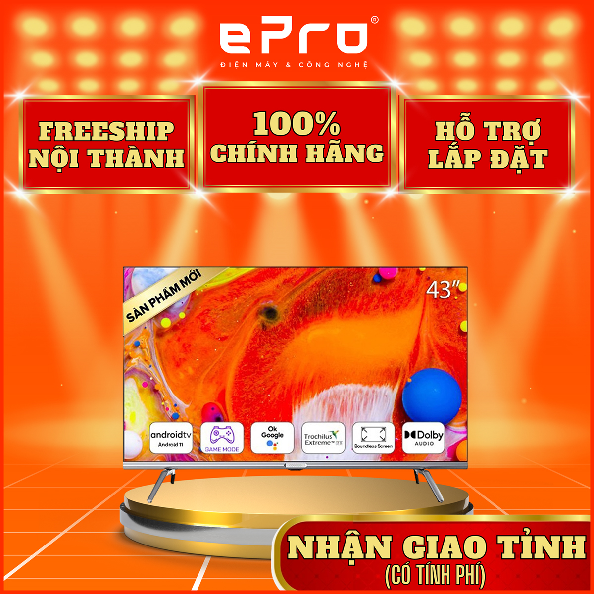 Tv full hd coocaa 43 inch wifi - 43s7g - android 11 - viền mỏng - hàng chính hãng