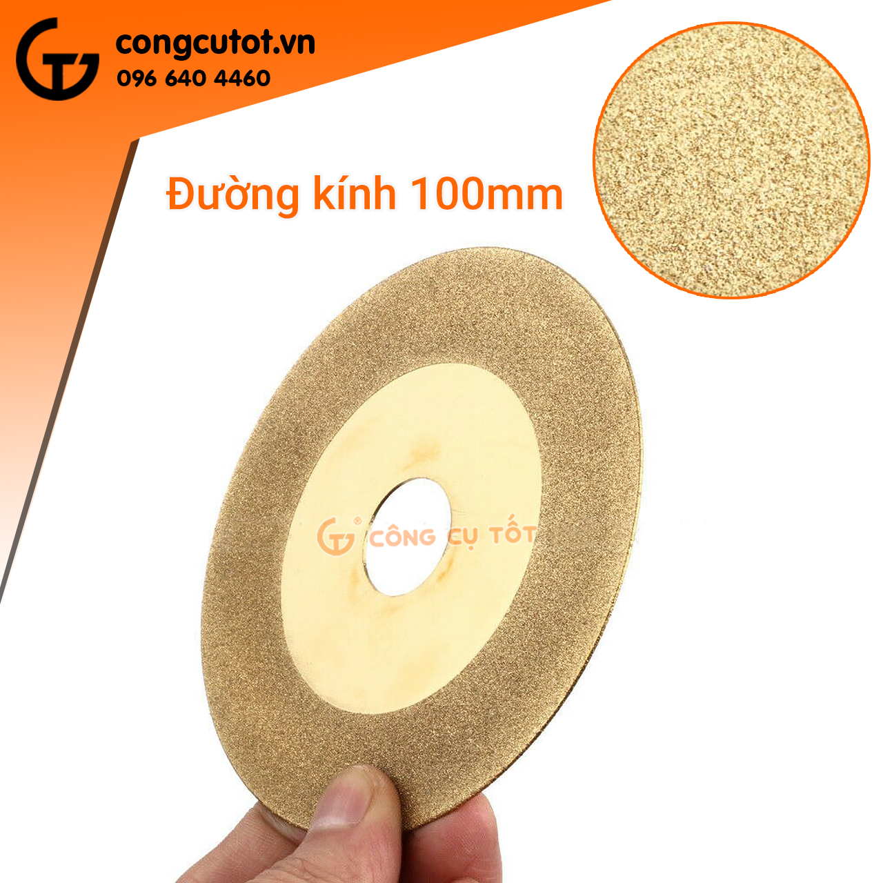 Lưỡi mài kính phi 100mm lỗ 20mm